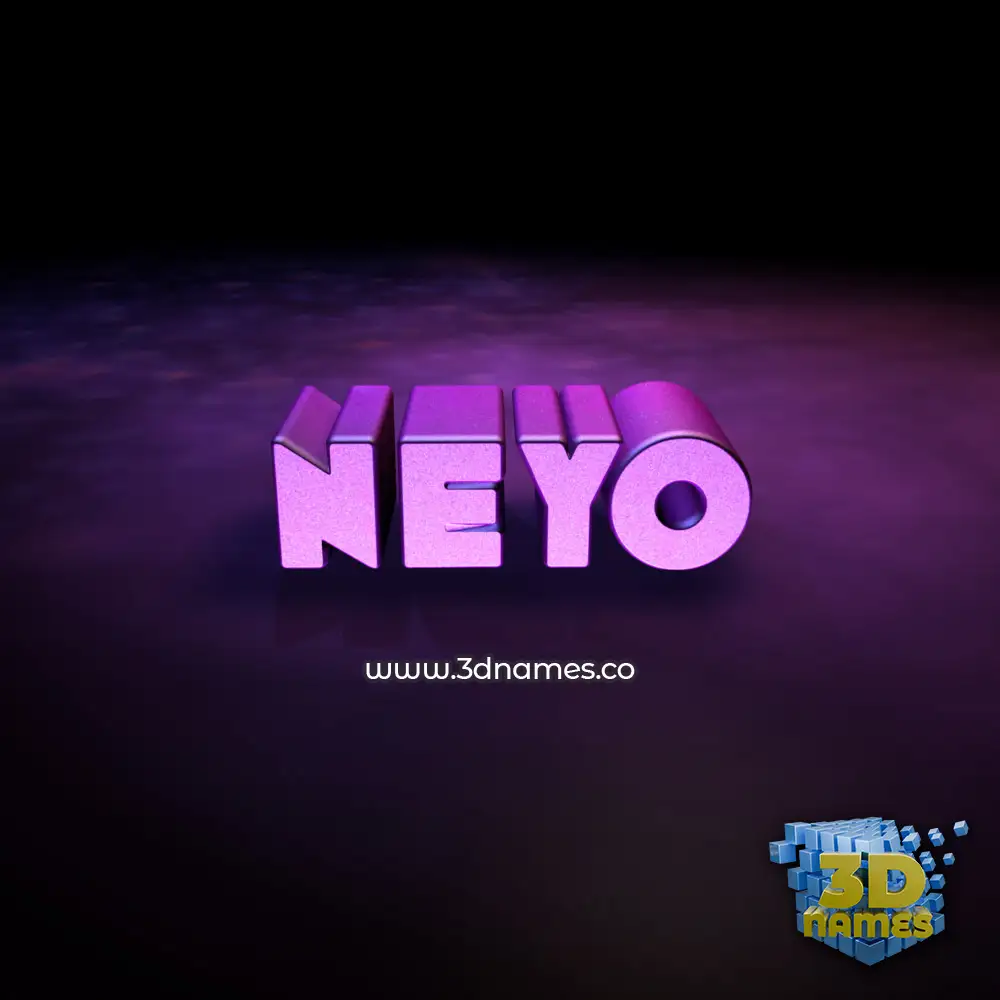 neyo in Big Purple style - 3D name wallpaper