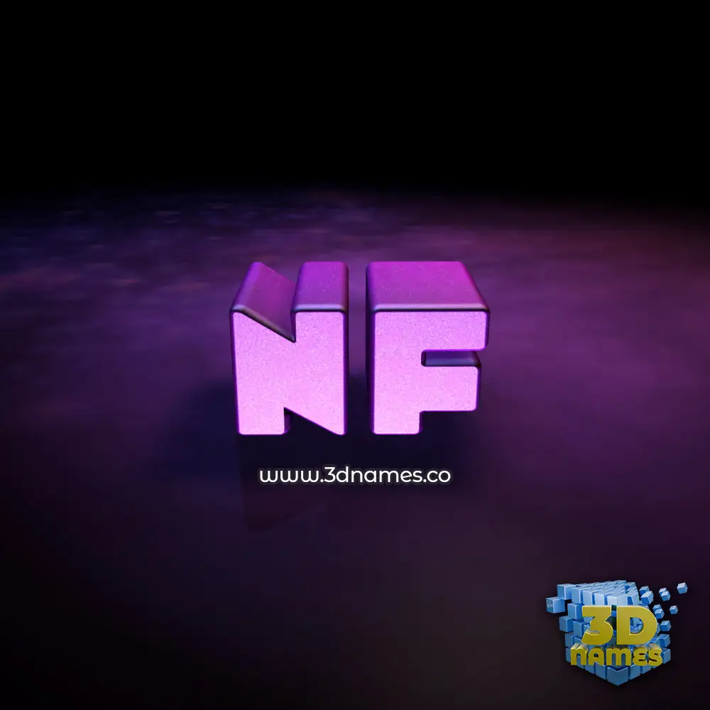 nf in Big Purple style - 3D name wallpaper