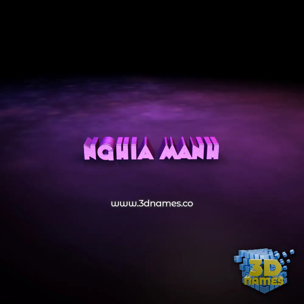 nghia manh in Big Purple style - 3D name wallpaper