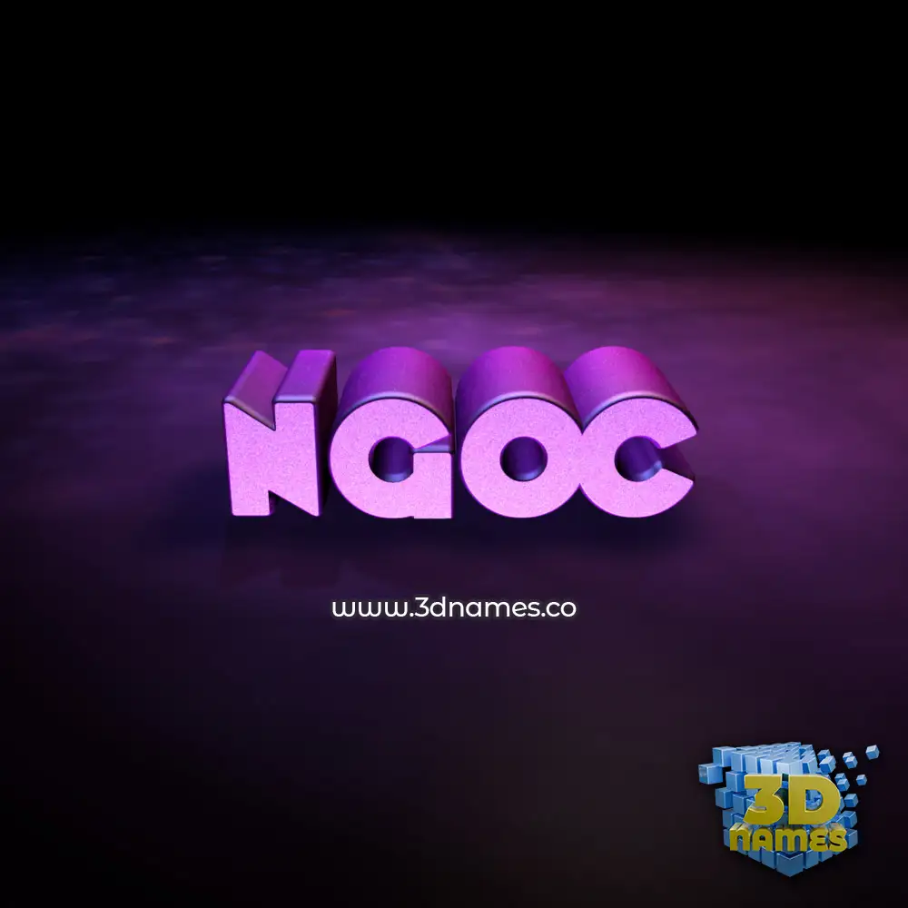ngoc in Big Purple style - 3D name wallpaper