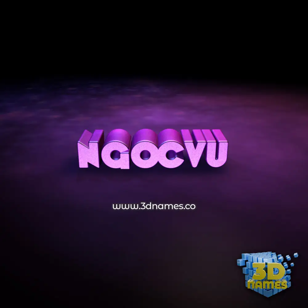 ngocvu in Big Purple style - 3D name wallpaper