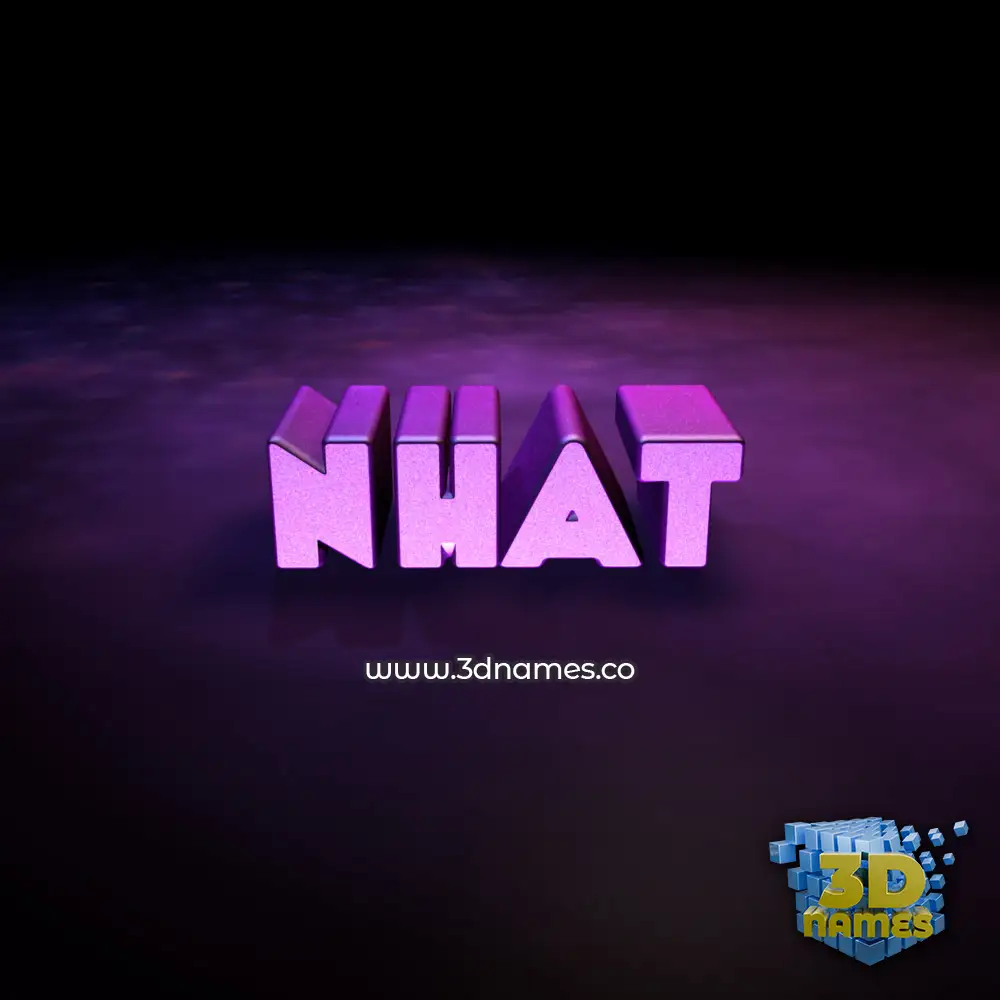 nhat in Big Purple style - 3D name wallpaper