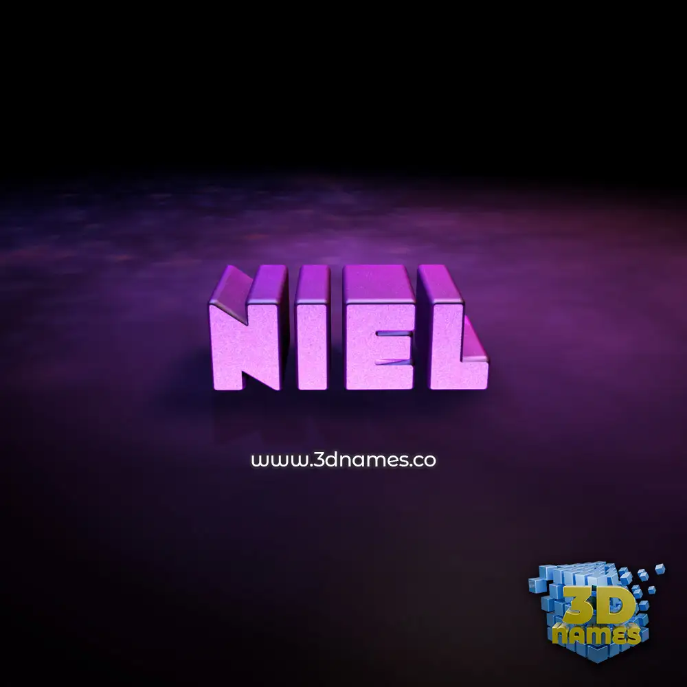 niel in Big Purple style - 3D name wallpaper