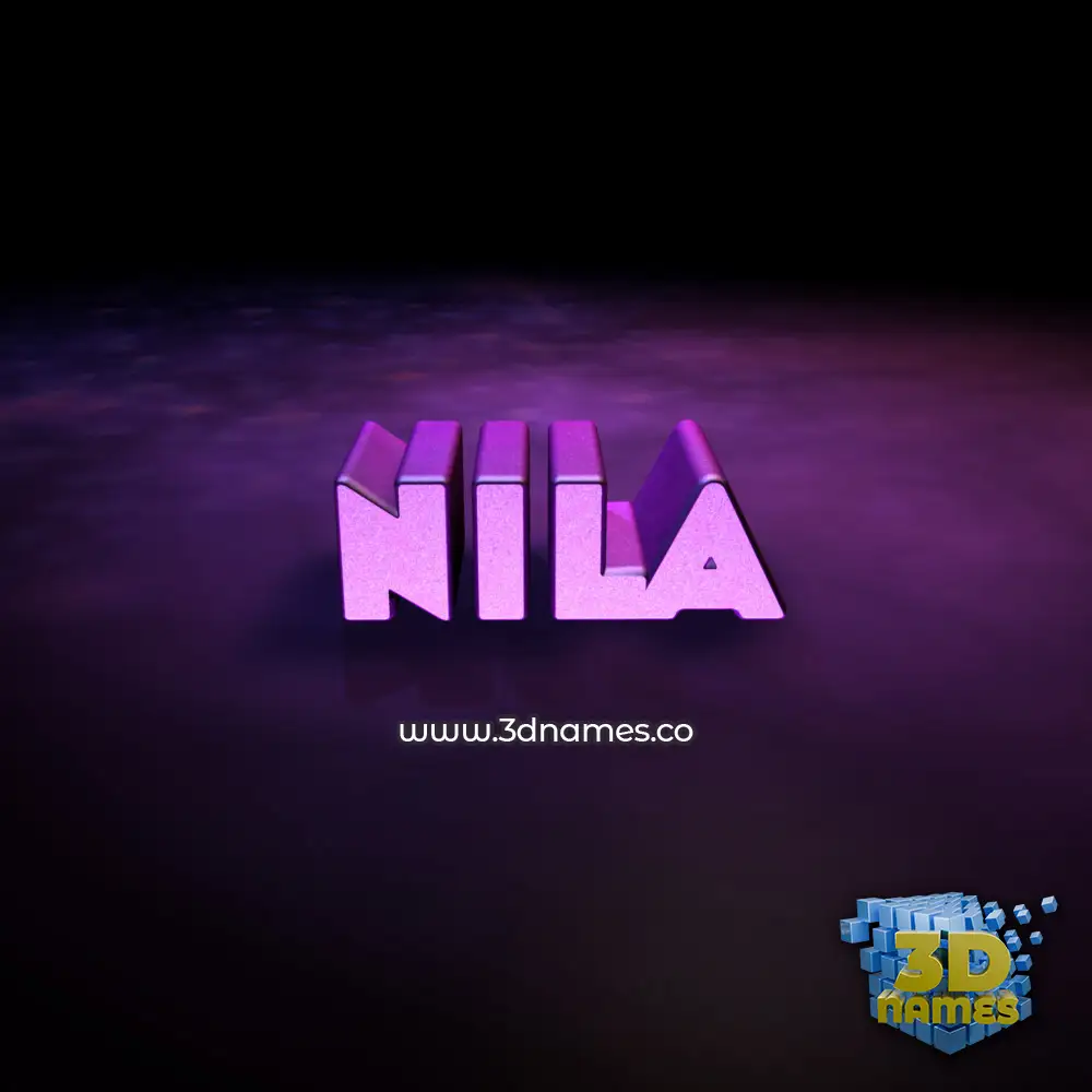nila in Big Purple style - 3D name wallpaper