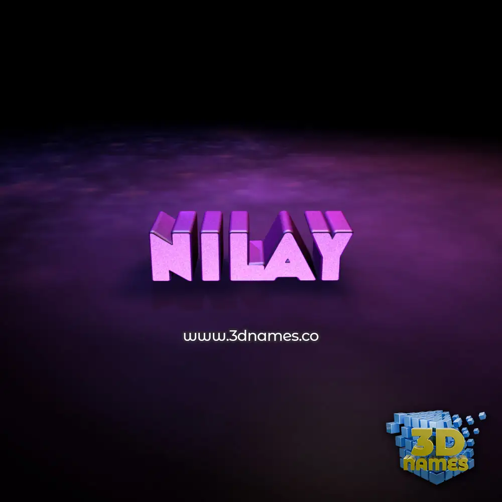 nilay in Big Purple style - 3D name wallpaper
