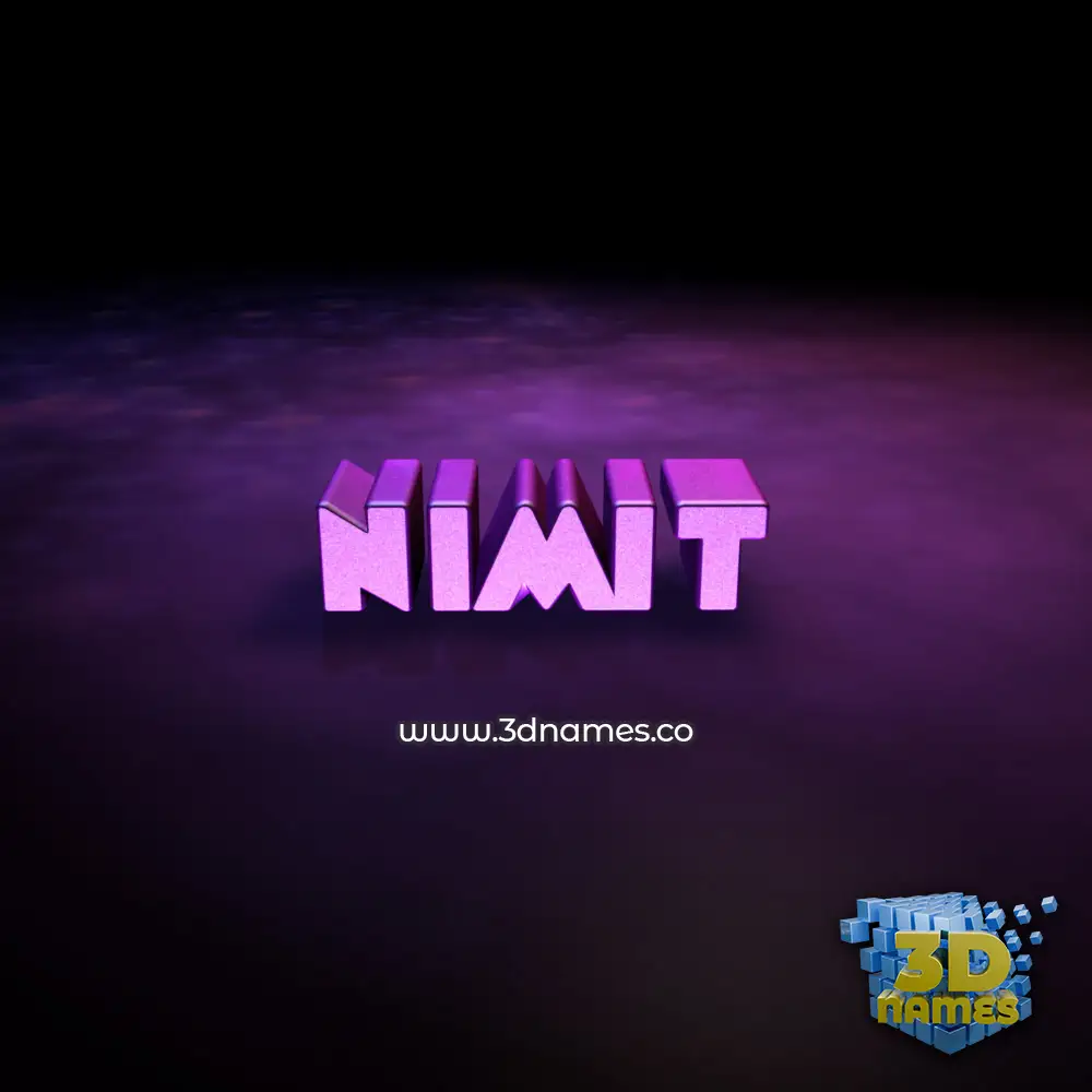 nimit in Big Purple style - 3D name wallpaper