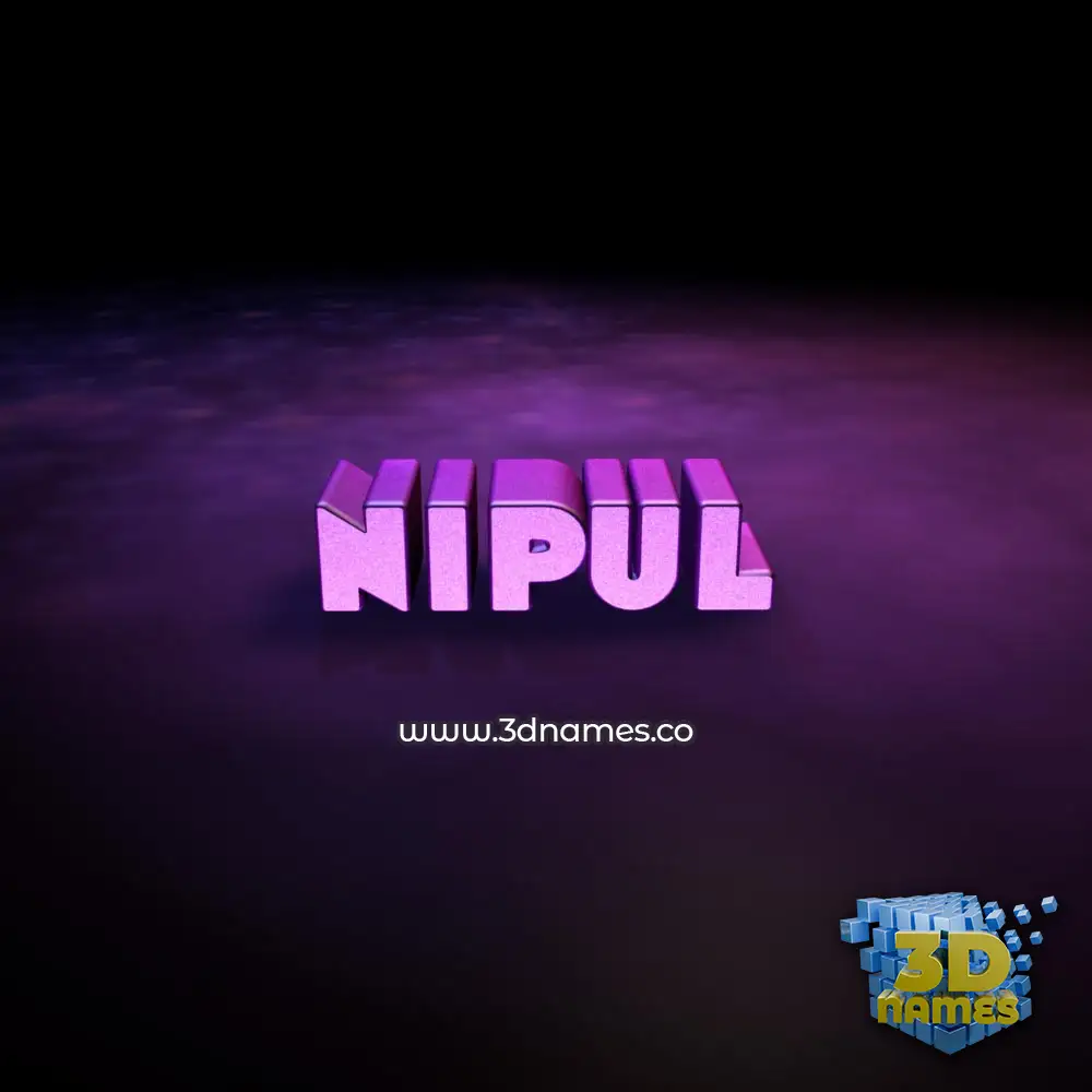 nipul in Big Purple style - 3D name wallpaper