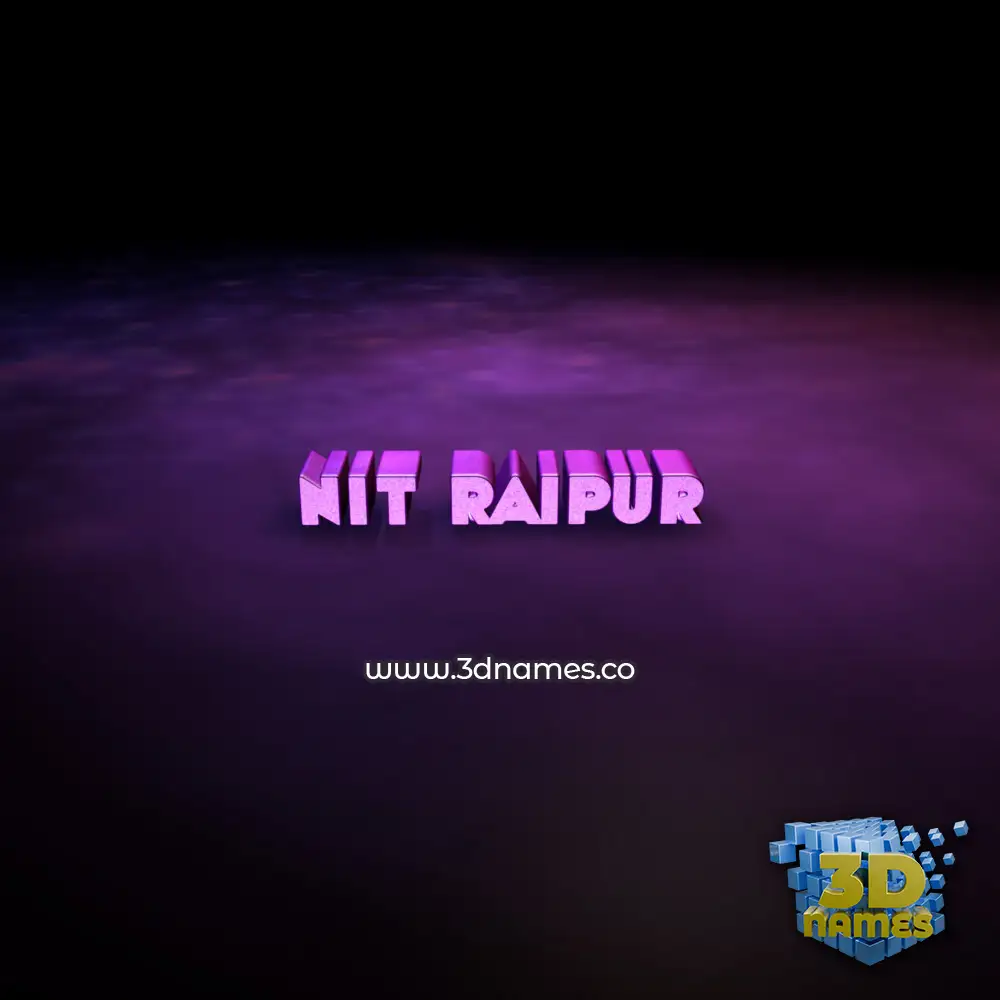 nit raipur in Big Purple style - 3D name wallpaper