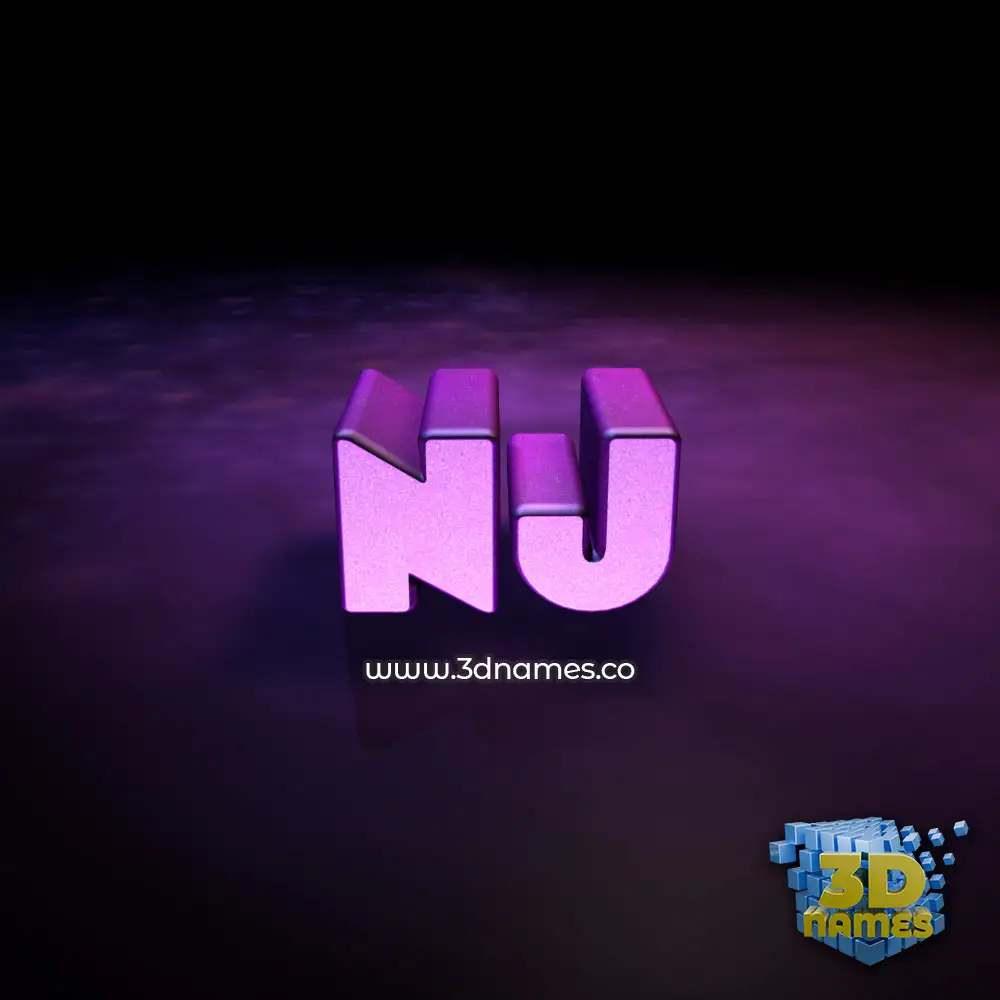 nj in Big Purple style - 3D name wallpaper