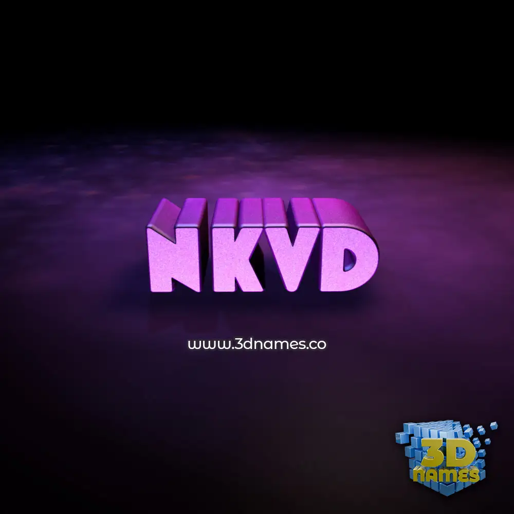 nkvd in Big Purple style - 3D name wallpaper