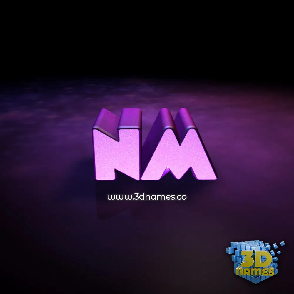 nm in Big Purple style - 3D name wallpaper