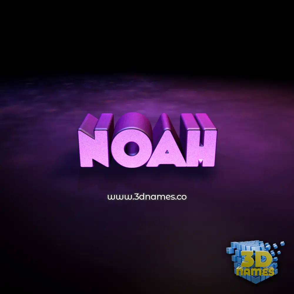 noah in Big Purple style - 3D name wallpaper
