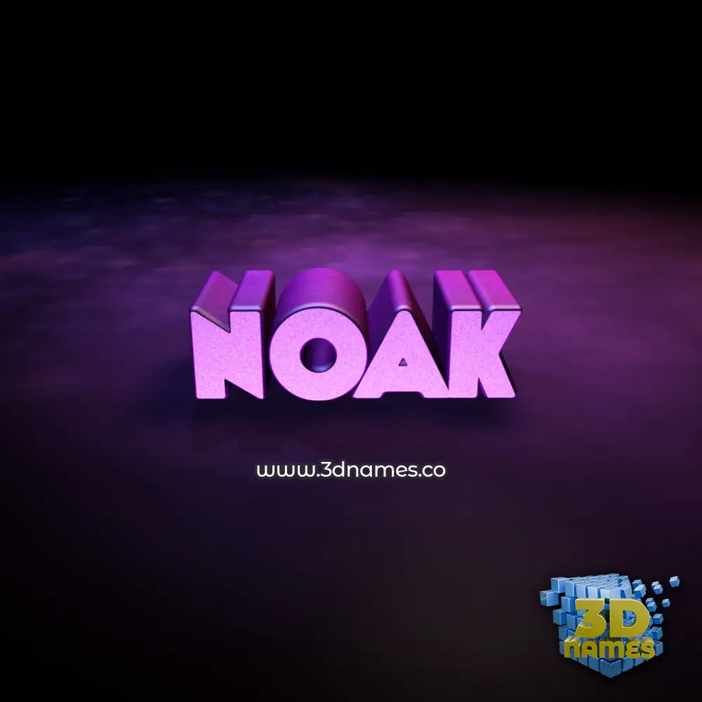 noak in Big Purple style - 3D name wallpaper