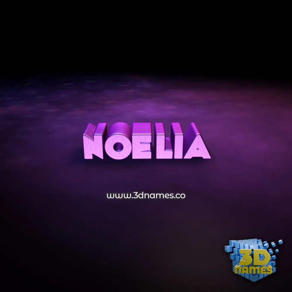 noelia in Big Purple style - 3D name wallpaper