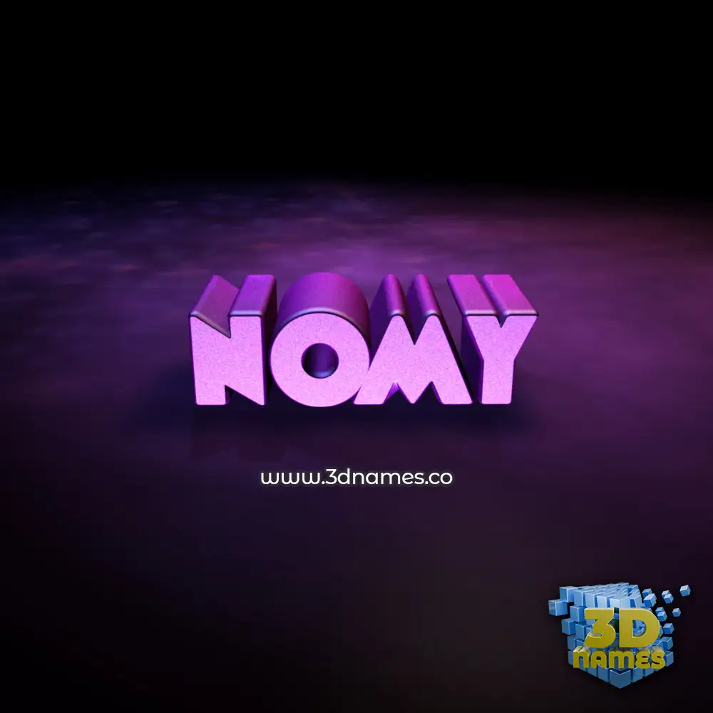 nomy in Big Purple style - 3D name wallpaper
