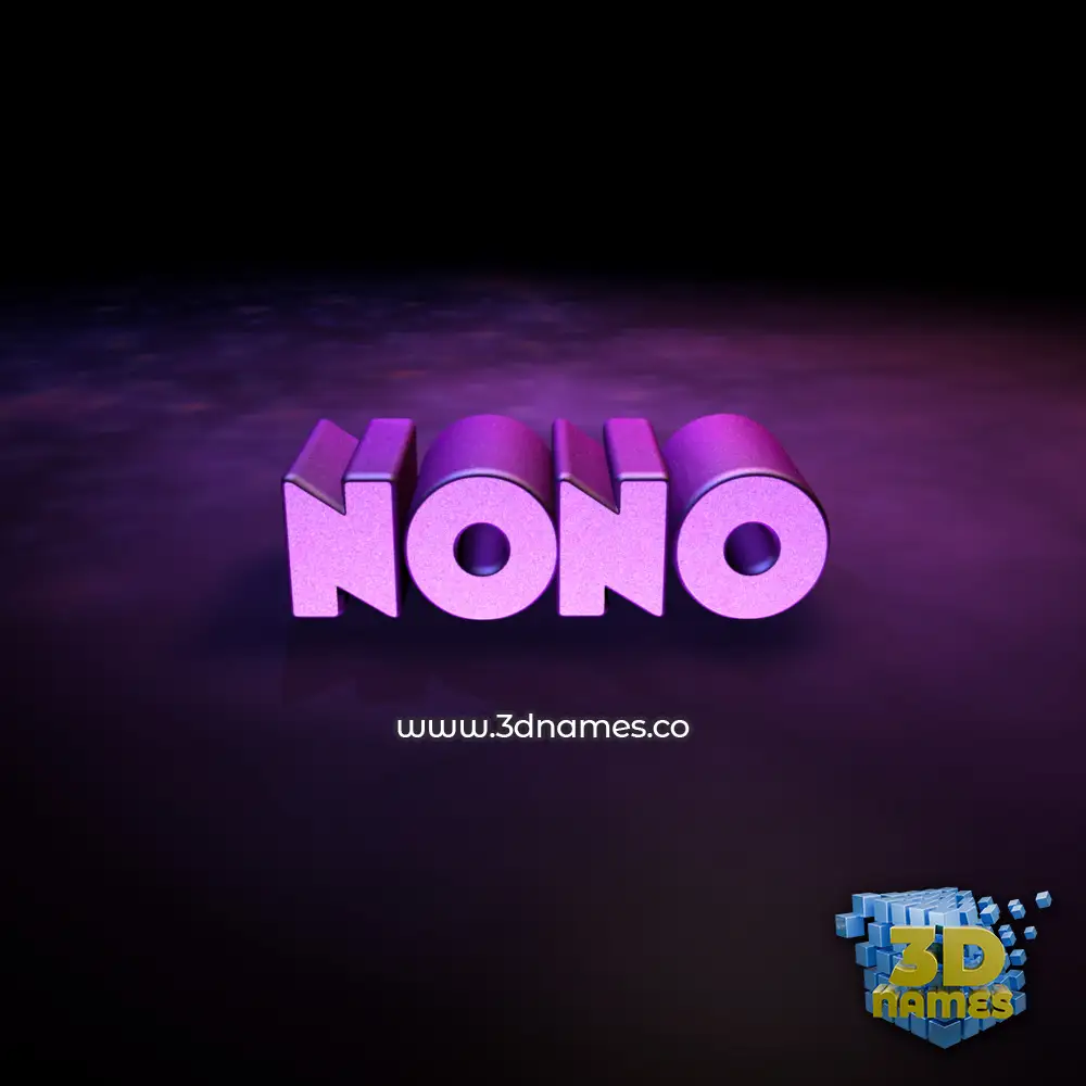 nono in Big Purple style - 3D name wallpaper