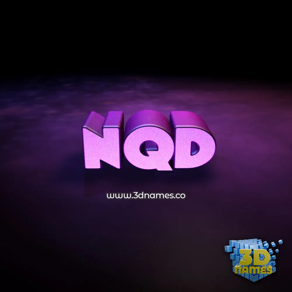 nqd in Big Purple style - 3D name wallpaper
