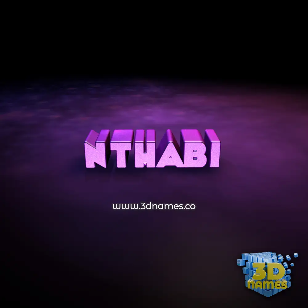 nthabi in Big Purple style - 3D name wallpaper