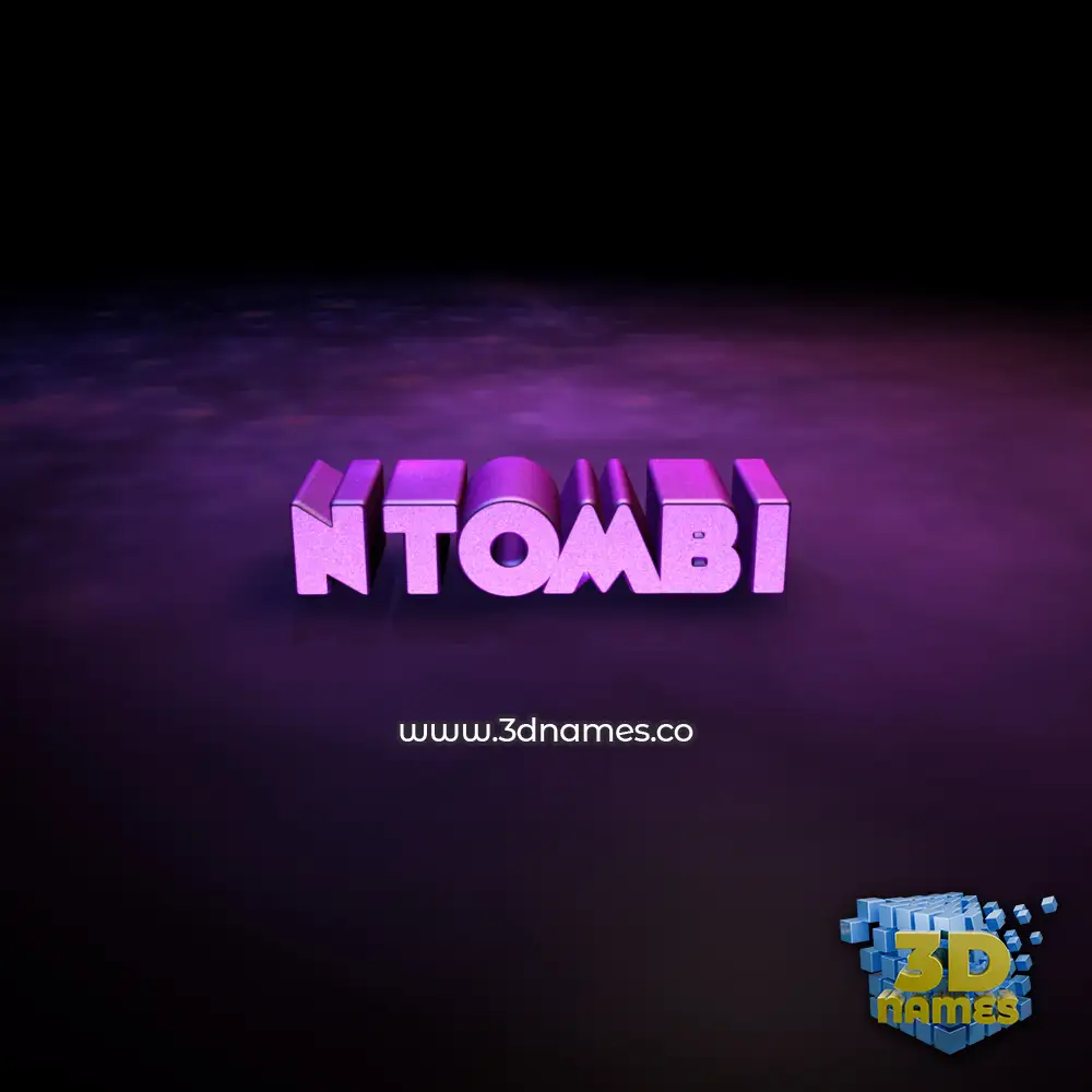 ntombi in Big Purple style - 3D name wallpaper
