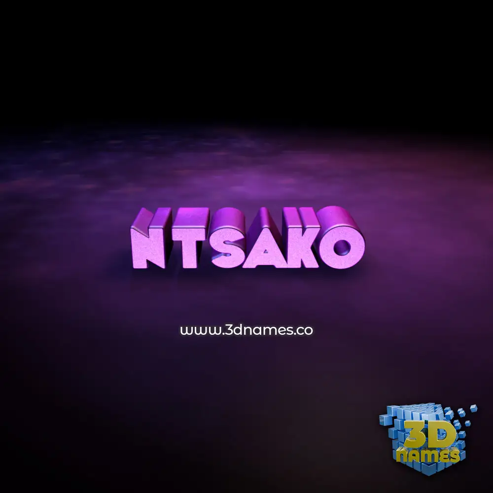 ntsako in Big Purple style - 3D name wallpaper