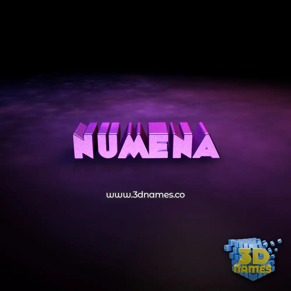 numena in Big Purple style - 3D name wallpaper