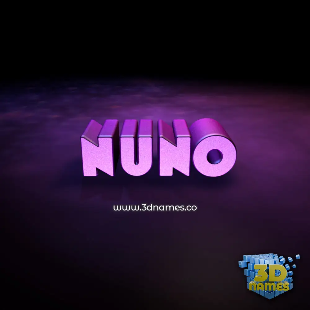 nuno in Big Purple style - 3D name wallpaper