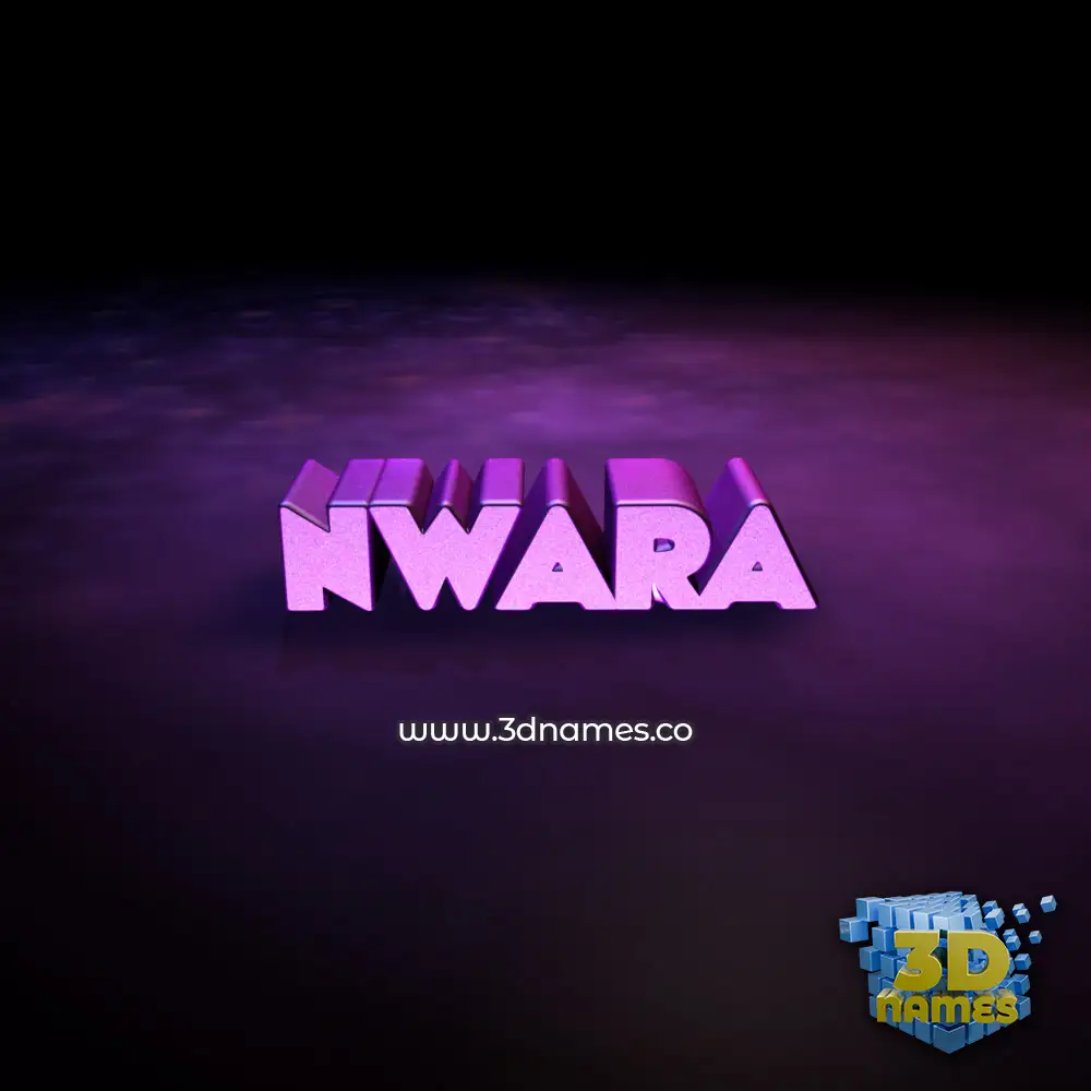 nwara in Big Purple style - 3D name wallpaper