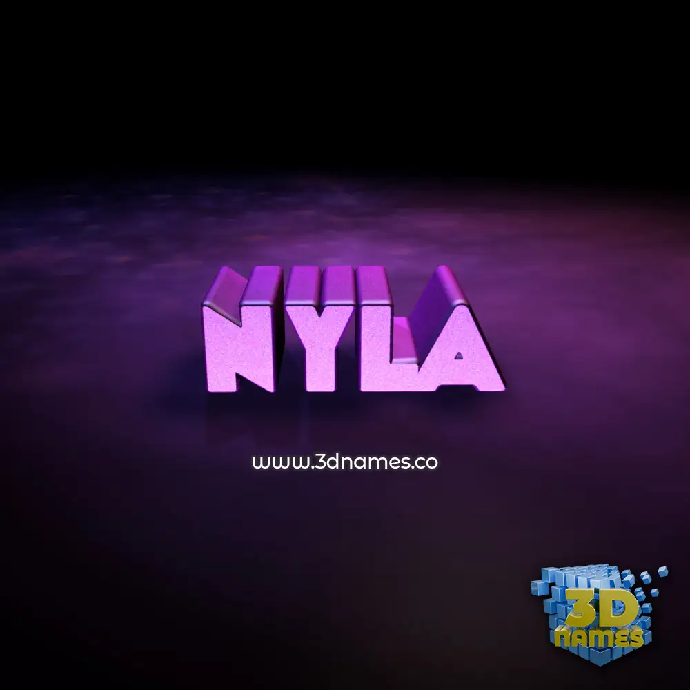 nyla in Big Purple style - 3D name wallpaper