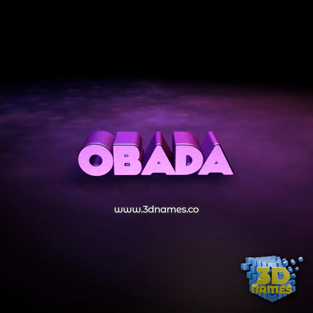 obada in Big Purple style - 3D name wallpaper