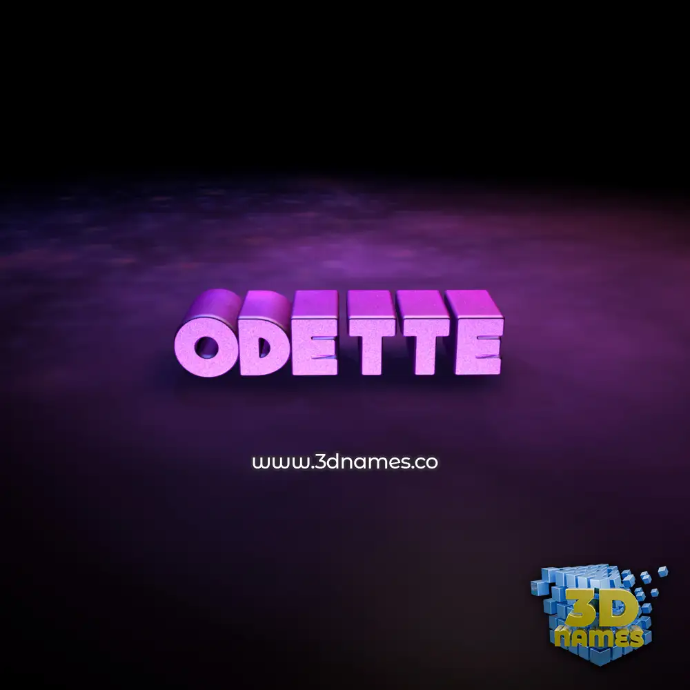 odette in Big Purple style - 3D name wallpaper