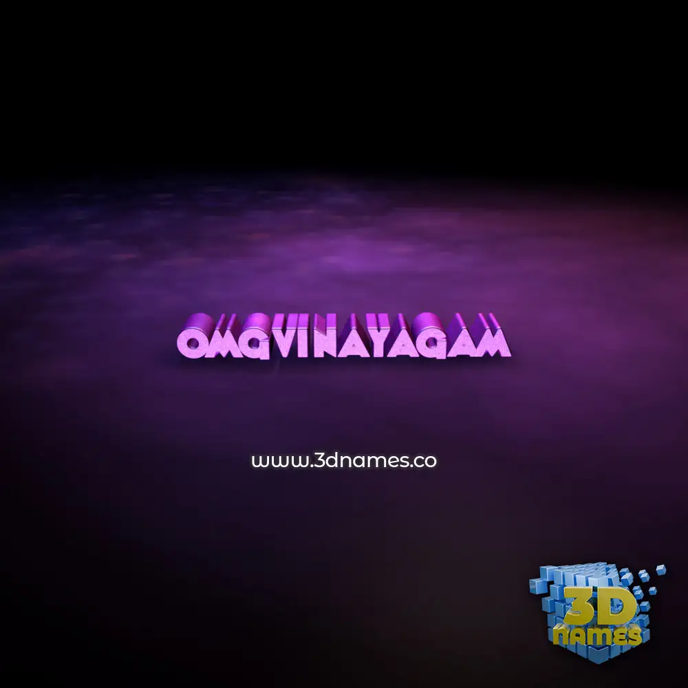 omgvinayagam in Big Purple style - 3D name wallpaper