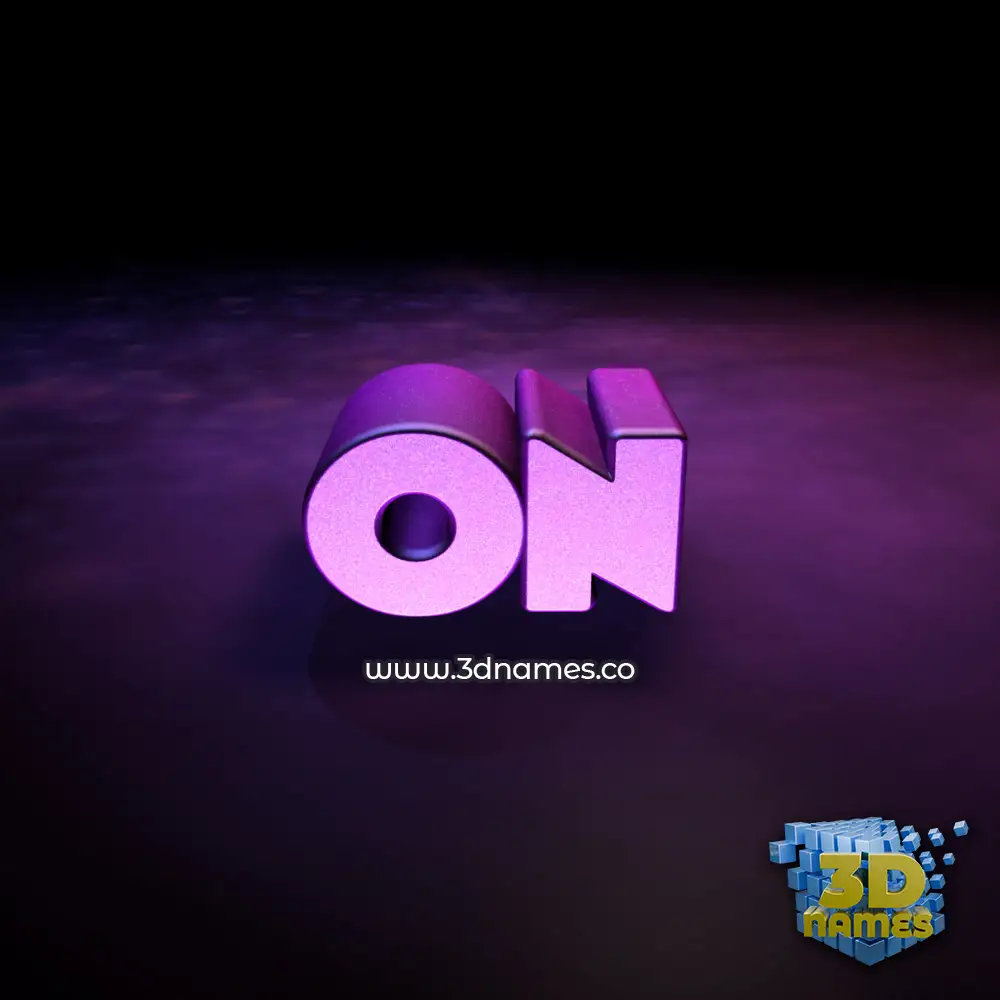 on in Big Purple style - 3D name wallpaper