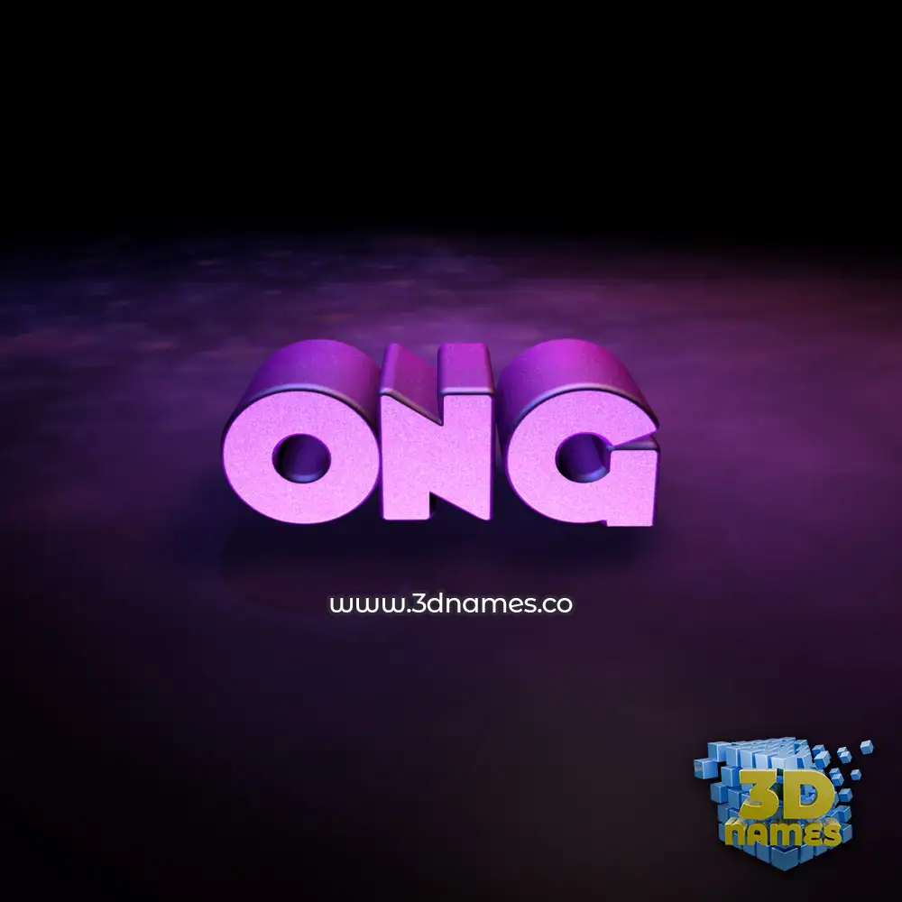 ong in Big Purple style - 3D name wallpaper