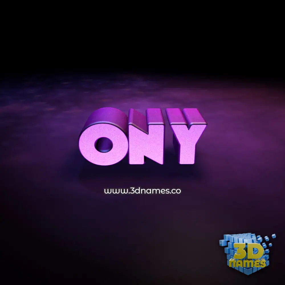 ony in Big Purple style - 3D name wallpaper