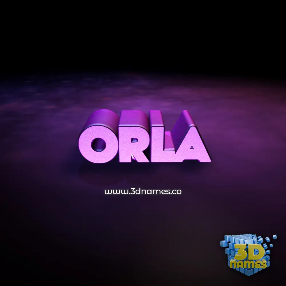 orla in Big Purple style - 3D name wallpaper