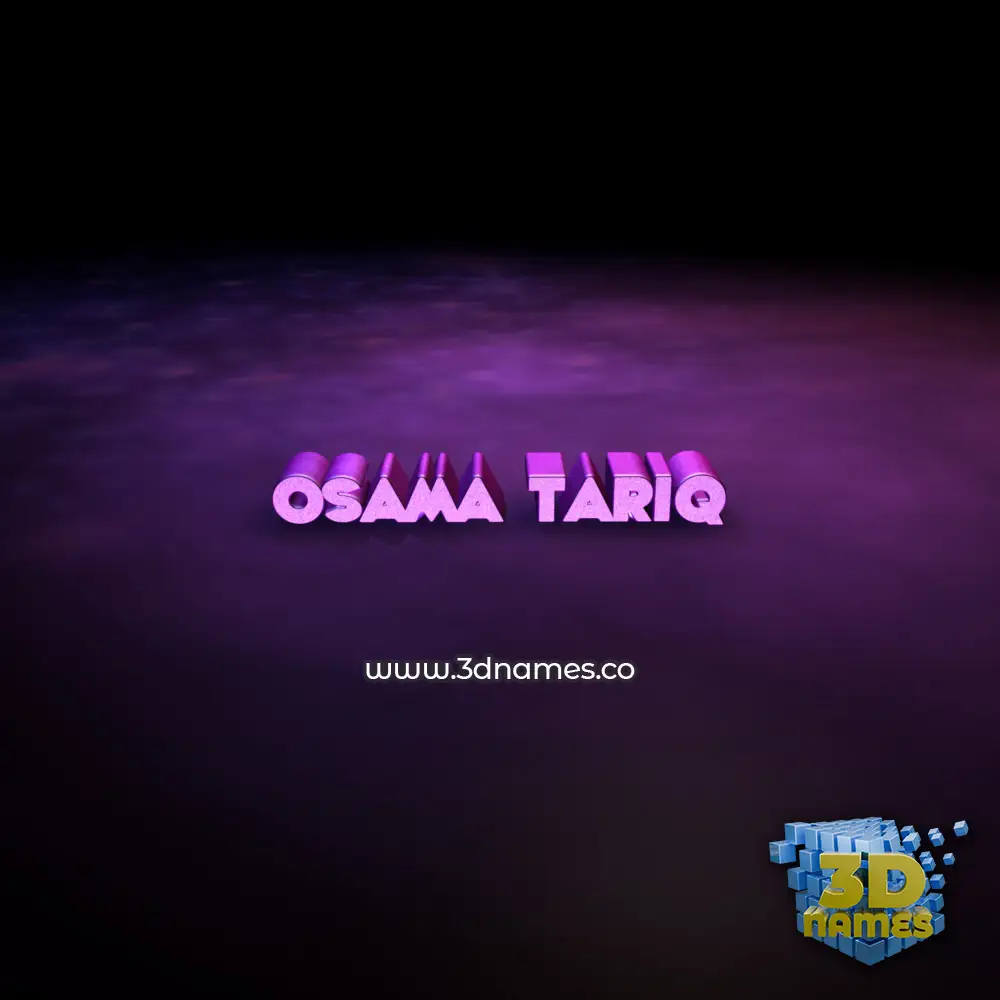 osama tariq in Big Purple style - 3D name wallpaper