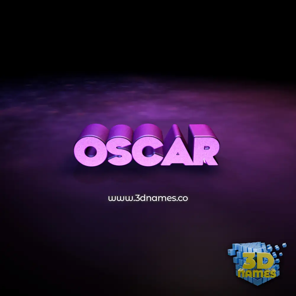 oscar in Big Purple style - 3D name wallpaper