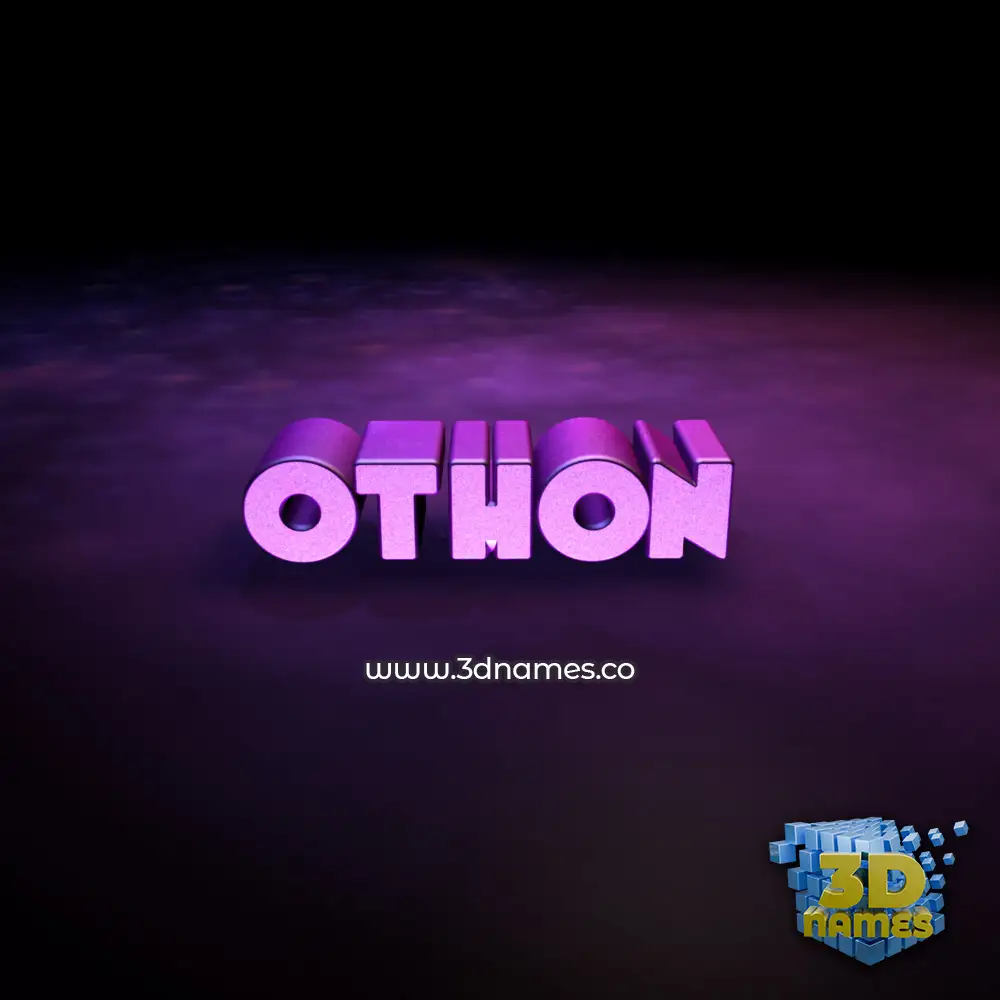 othon in Big Purple style - 3D name wallpaper