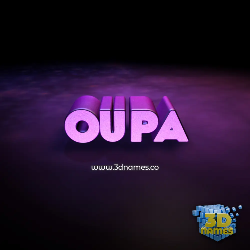 oupa in Big Purple style - 3D name wallpaper
