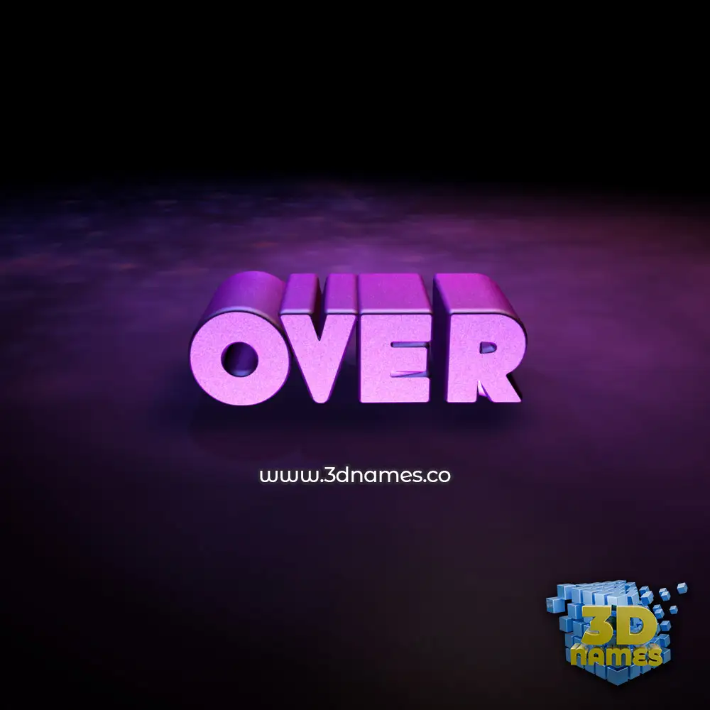 over in Big Purple style - 3D name wallpaper