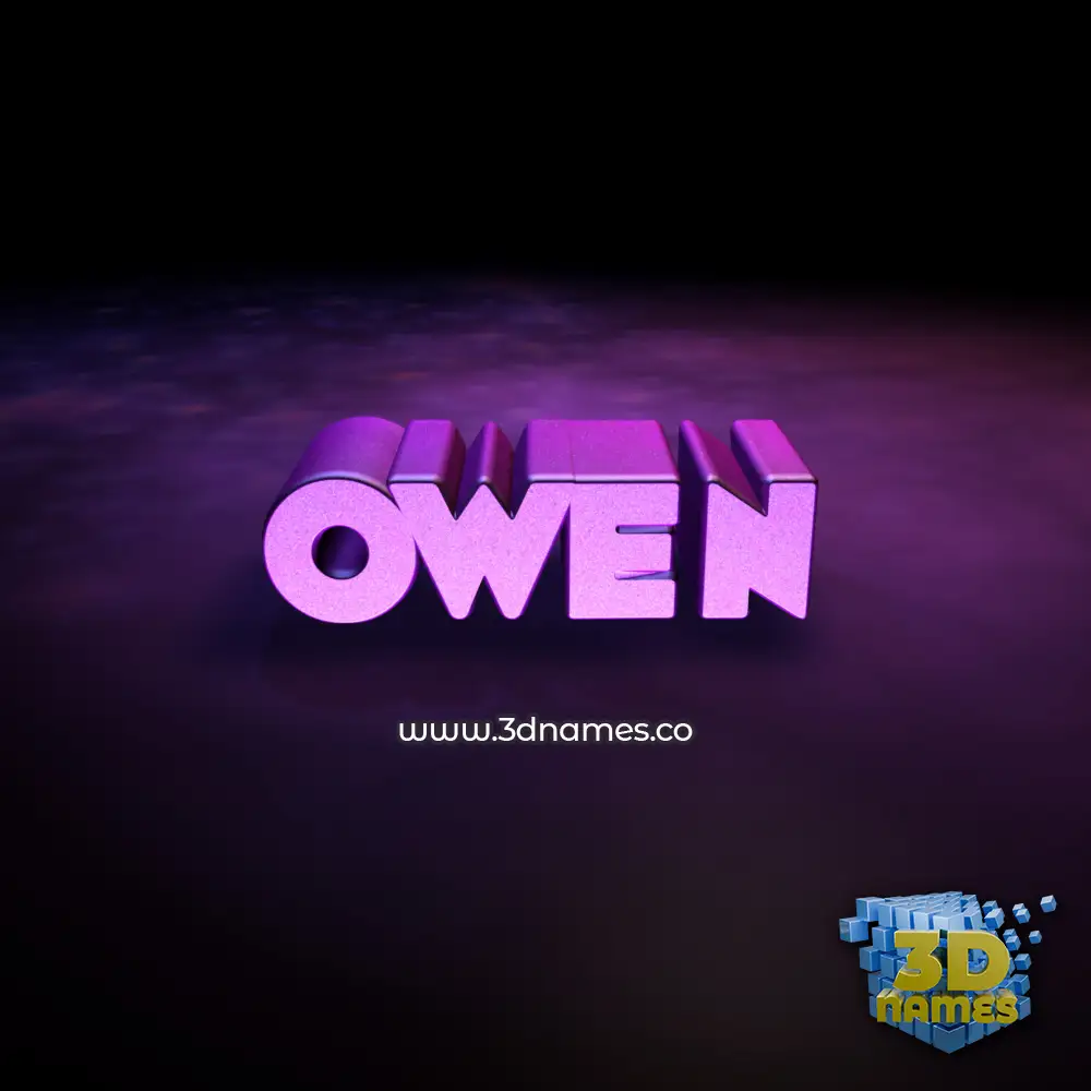 owen in Big Purple style - 3D name wallpaper