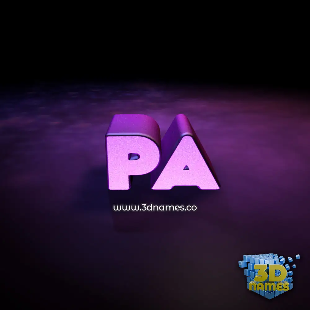 pa in Big Purple style - 3D name wallpaper
