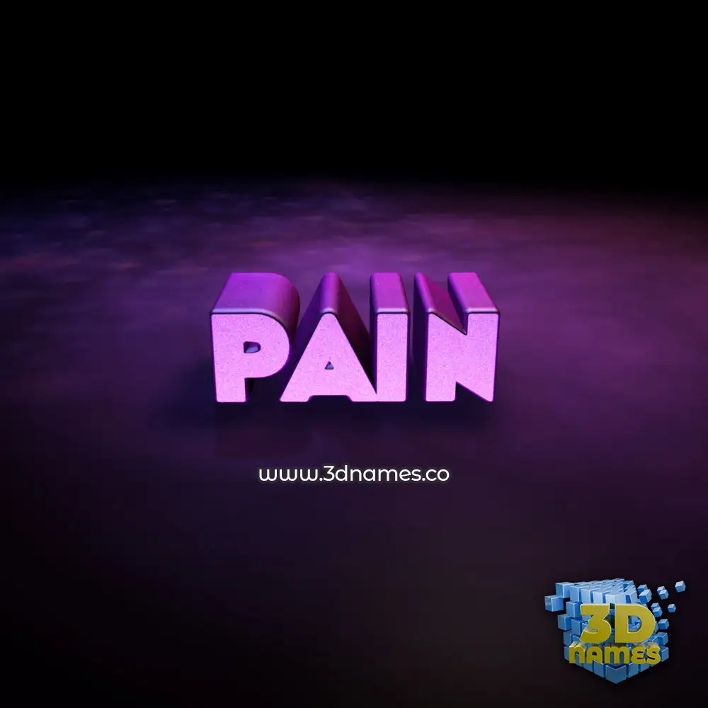 pain in Big Purple style - 3D name wallpaper