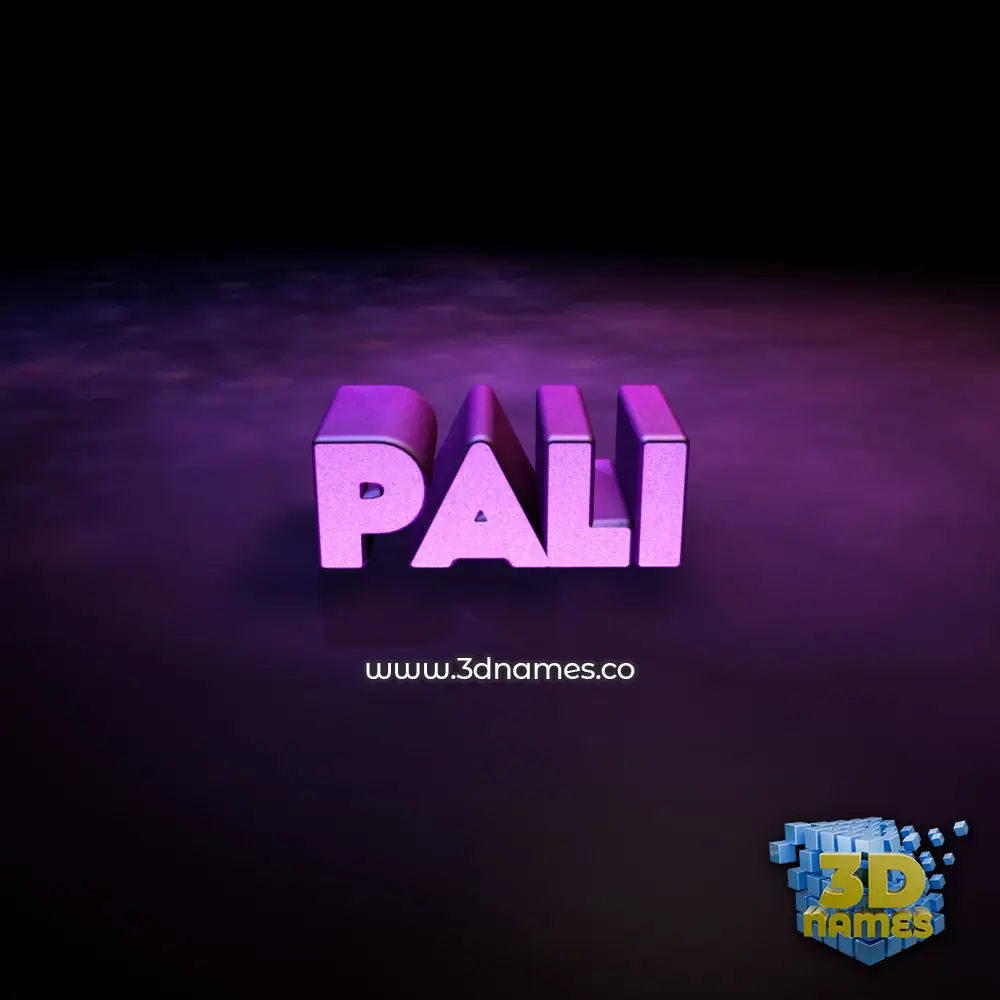 pali in Big Purple style - 3D name wallpaper
