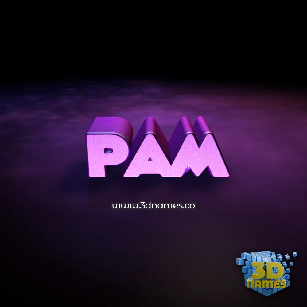pam in Big Purple style - 3D name wallpaper
