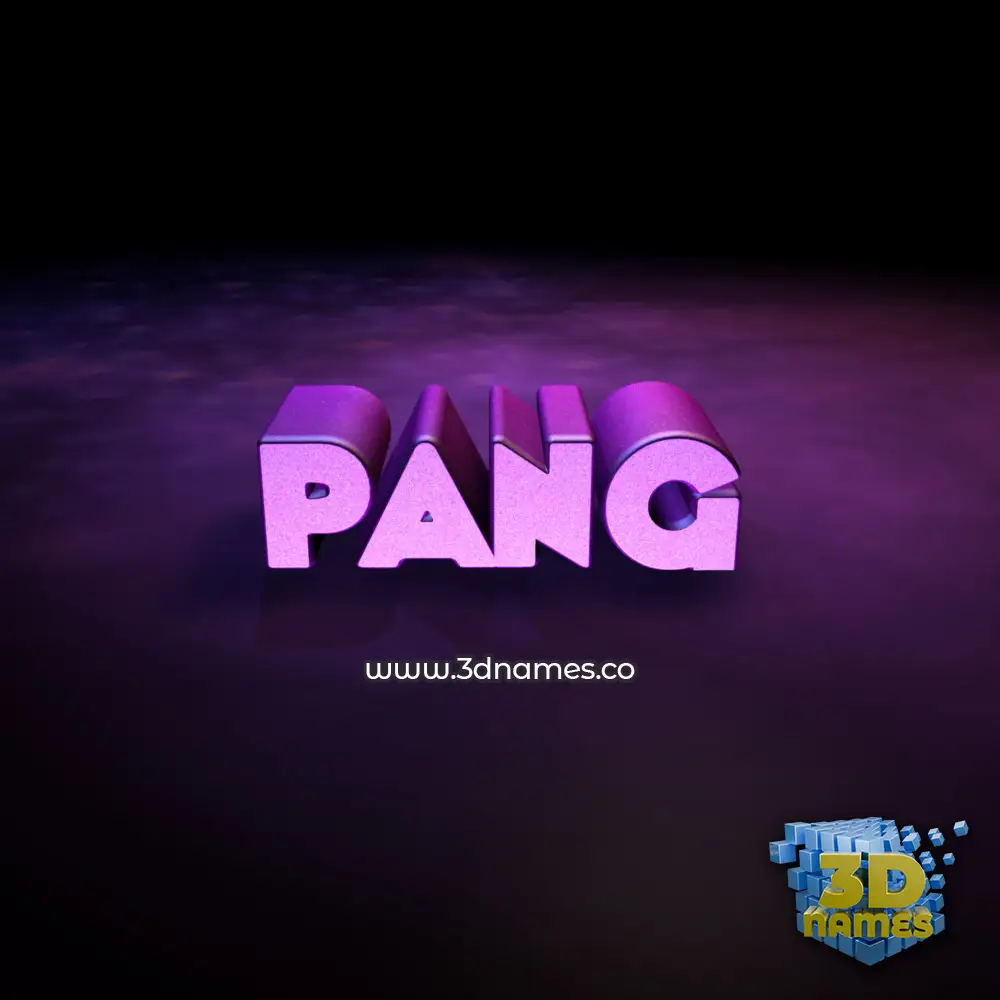 pang in Big Purple style - 3D name wallpaper