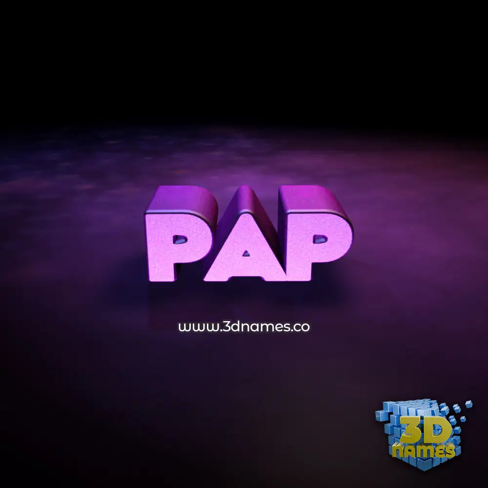 pap in Big Purple style - 3D name wallpaper