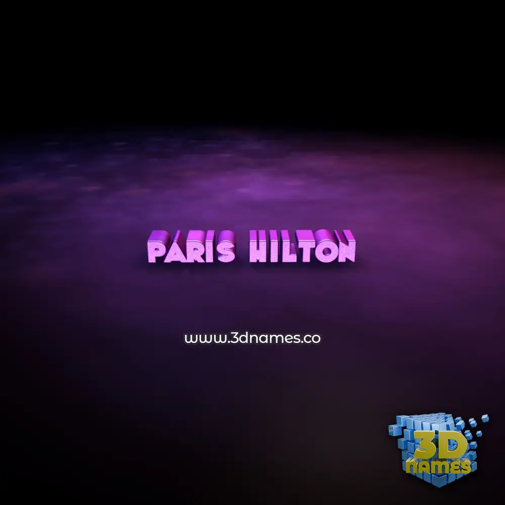 paris hilton in Big Purple style - 3D name wallpaper