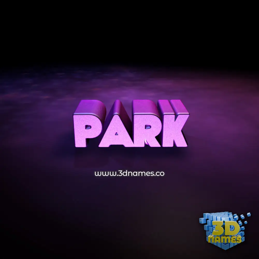 park in Big Purple style - 3D name wallpaper