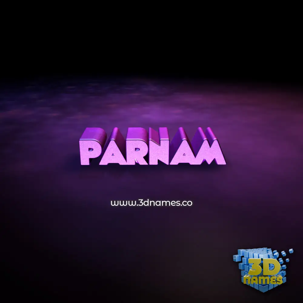 parnam in Big Purple style - 3D name wallpaper